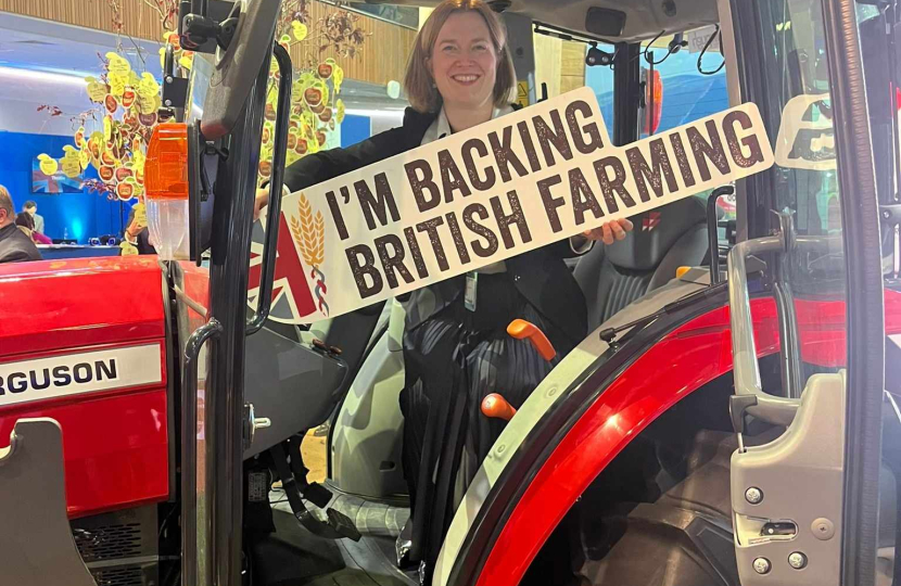 Rebecca celebrating British Farming