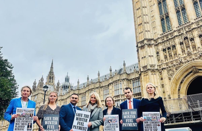 Rebecca with conservatives opposing the cuts