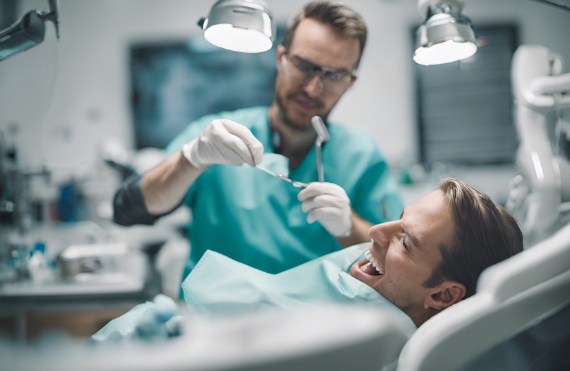 dentist with patient