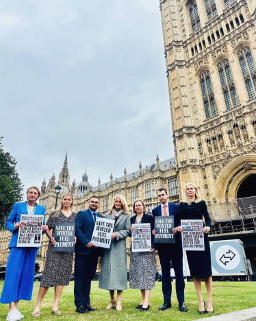 Rebecca with conservatives opposing the cuts