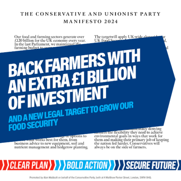 Back Farmers With An Extra £1 Billion of Investment
