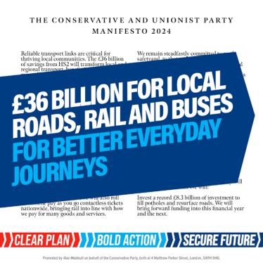 £36 Billion for Local Roads, Rail and Buses
