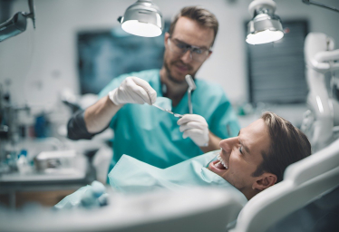 dentist with patient