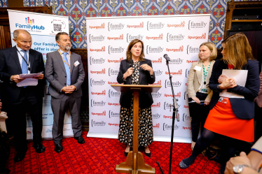 Rebecca listens to Children's Commissioner Dame Rachel de Souza